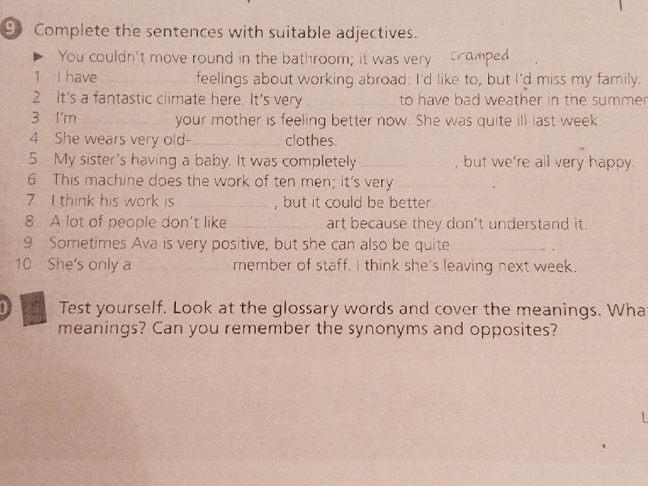 Complete the sentences with suitable | StudyX