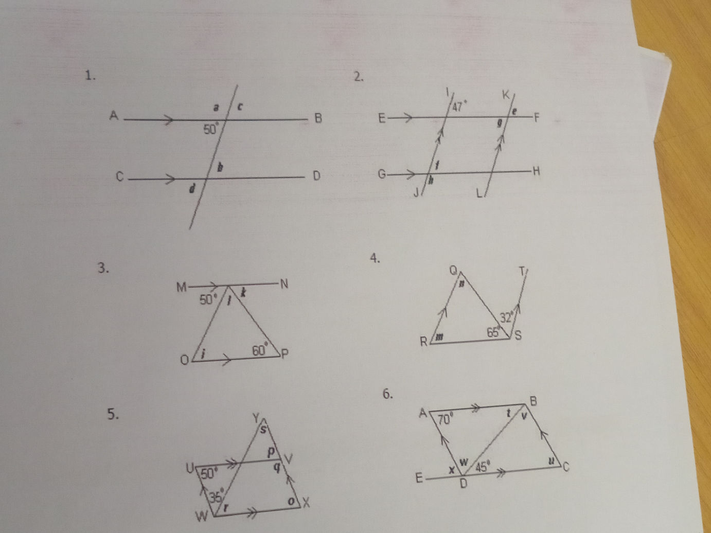 Diagram of two parallel lines EF and GH | StudyX