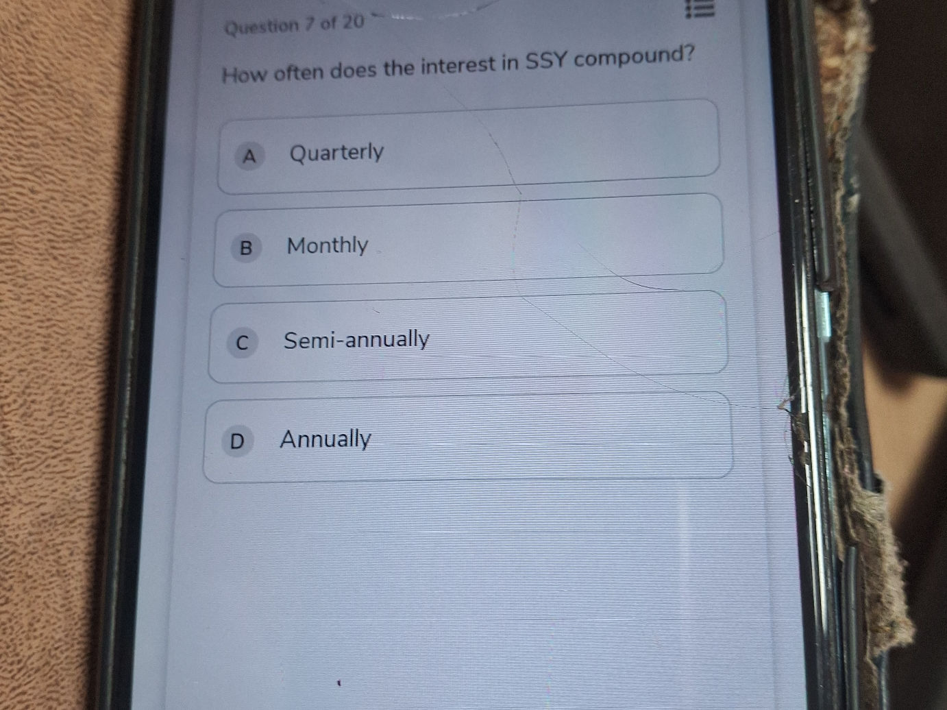 How often does the interest in SSY compound? | StudyX