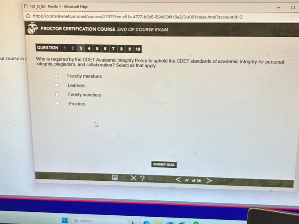 Who is required by the CDET Academic | StudyX