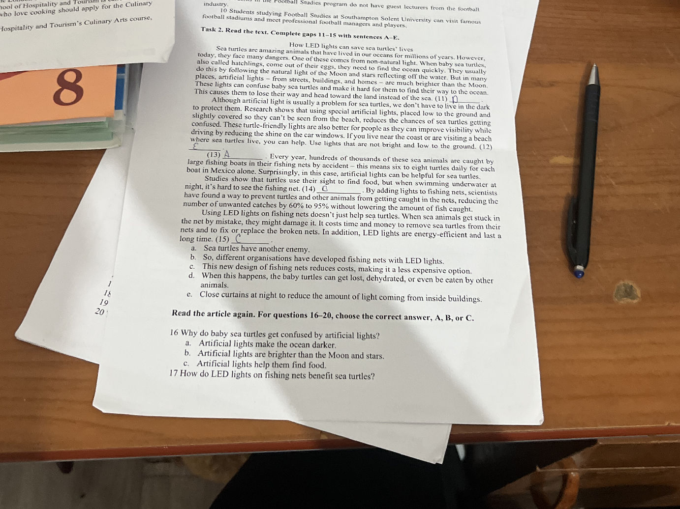 Task 2. Read the text. Complete gaps 11-15 | StudyX