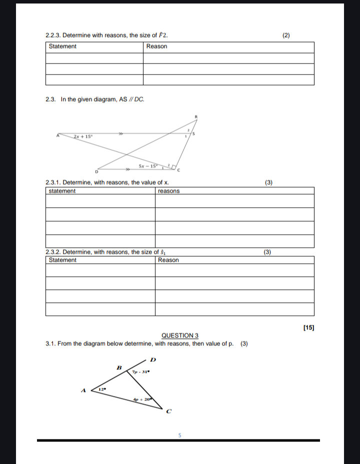 Geometry Problem Involving Parallel Geometry problems involving parallel lines | StudyX
