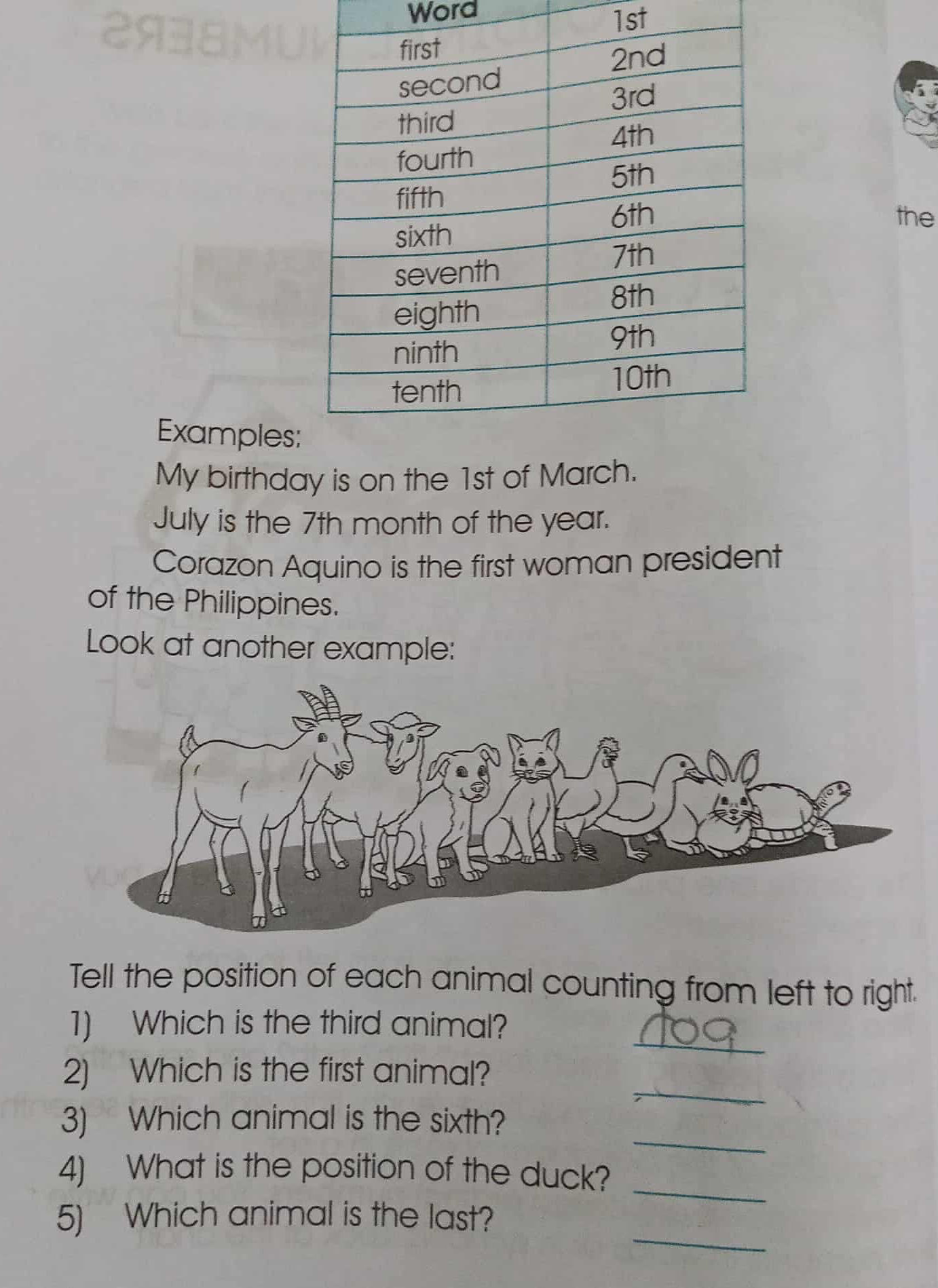 Word | 1st ---|--- first | 2nd second | 3rd | StudyX