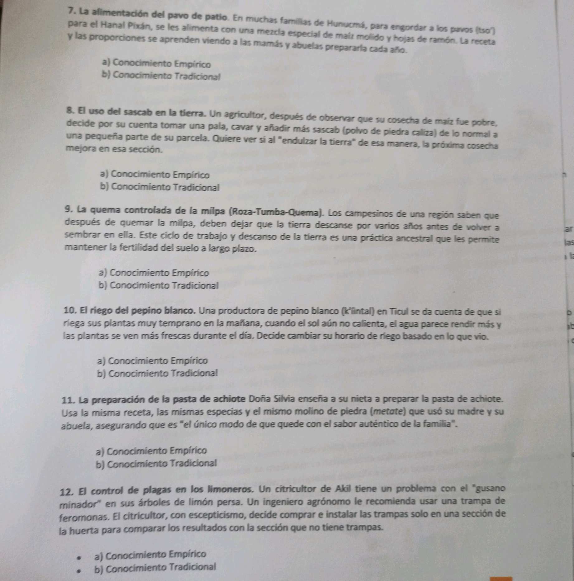 8. El uso del sascab en la tierra. Un | StudyX