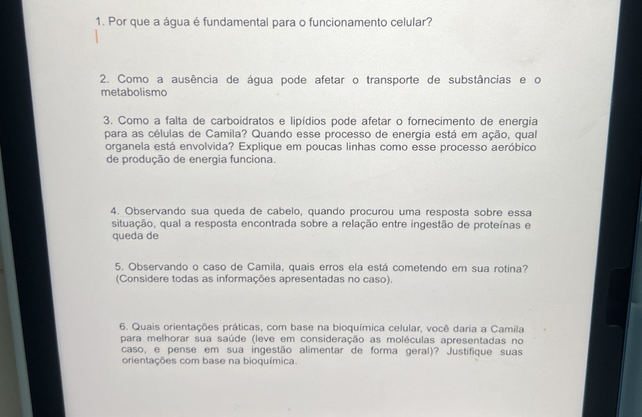 Por que a água é fundamental para o | StudyX