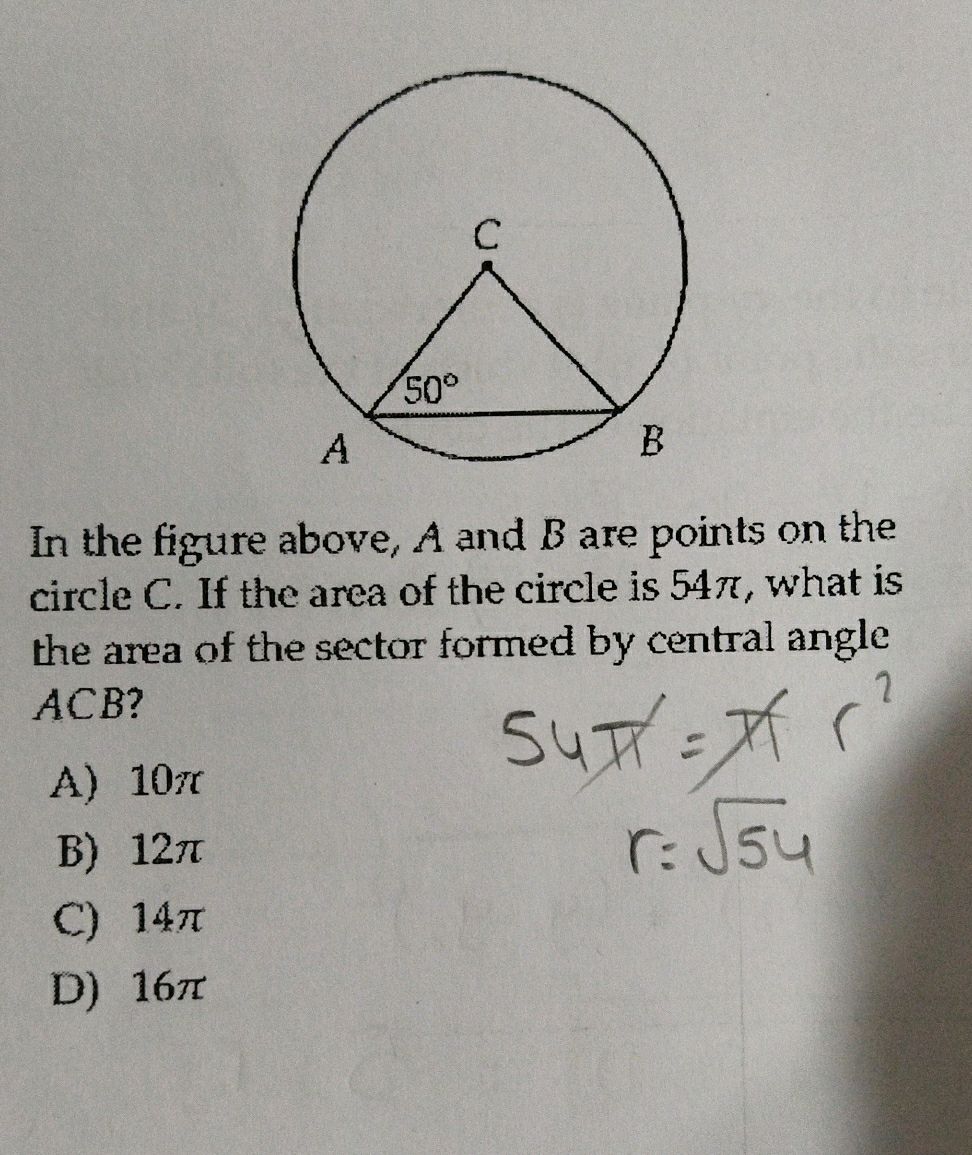 In the figure above, A and B are points on | StudyX