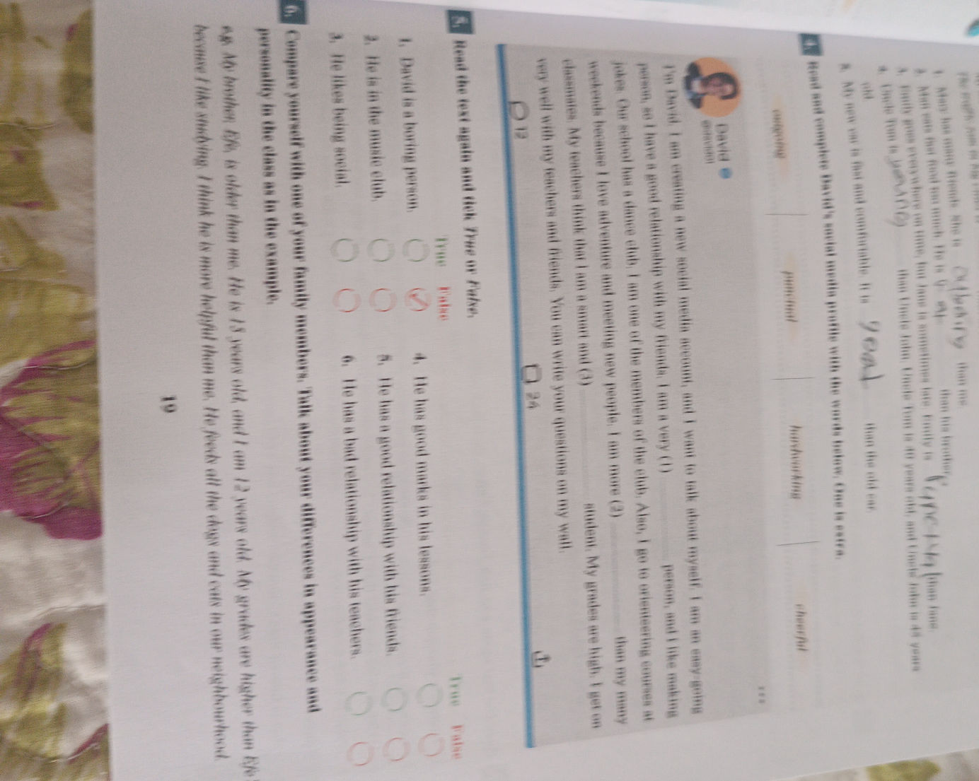Read the text again and tick True or False, | StudyX