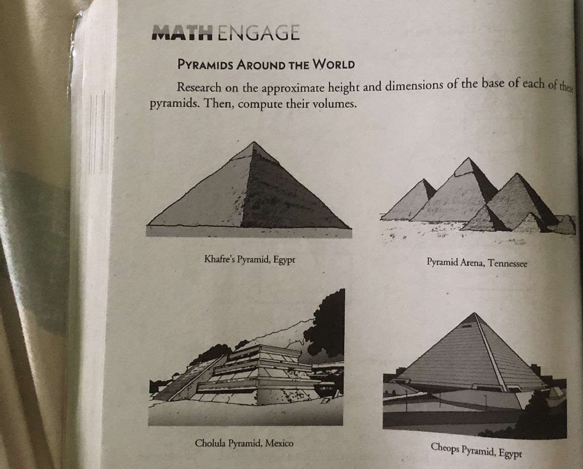 Pyramid Dimensions Math Research on the approximate height and | StudyX