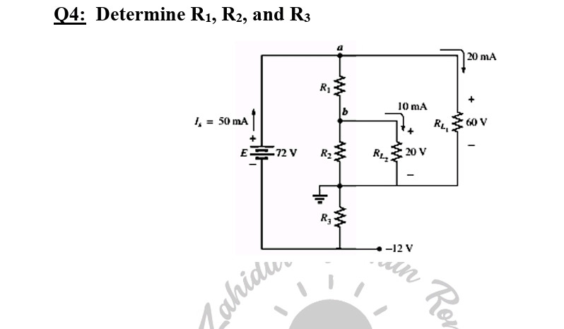 Determine R1, R2, and R3 in electrical | StudyX