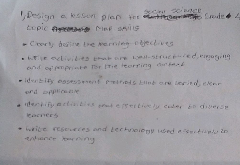 1, Design a lesson plan for social science | StudyX