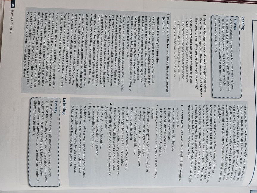 1 Read the Strategy above and look at the | StudyX
