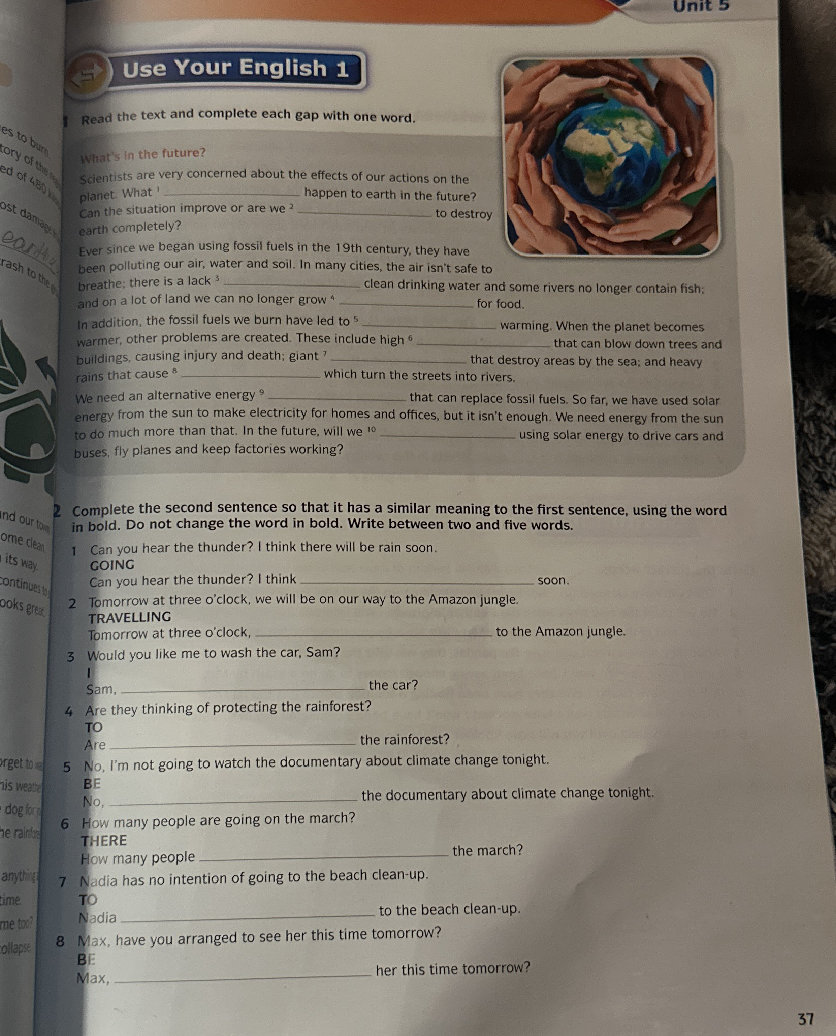 Read the text and complete each gap with one | StudyX