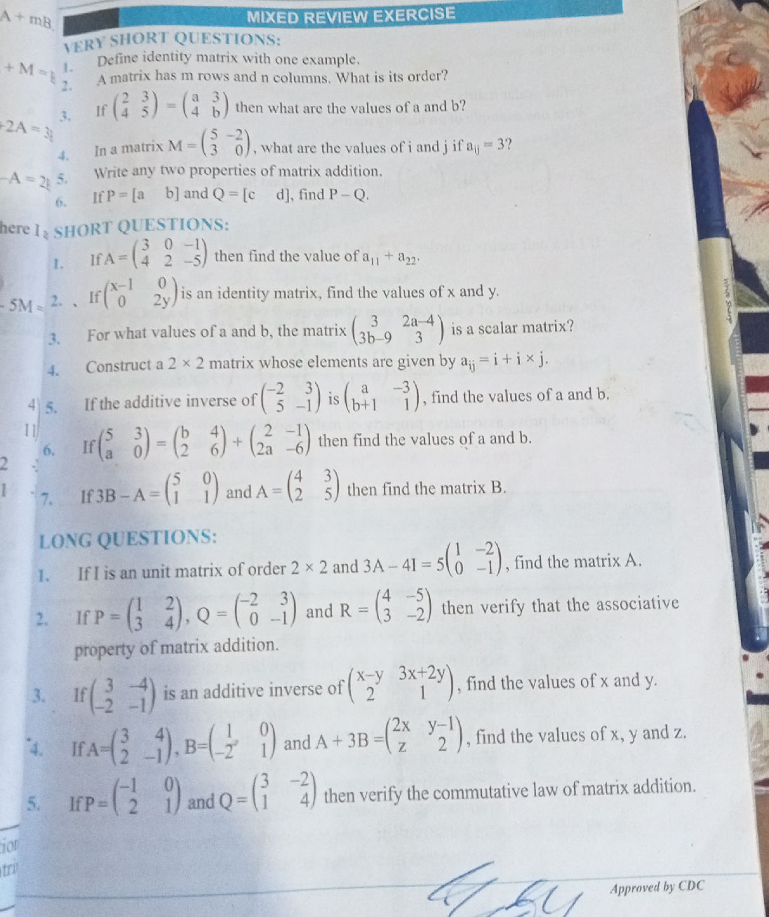VERY SHORT QUESTIONS: 1. Define identity | StudyX