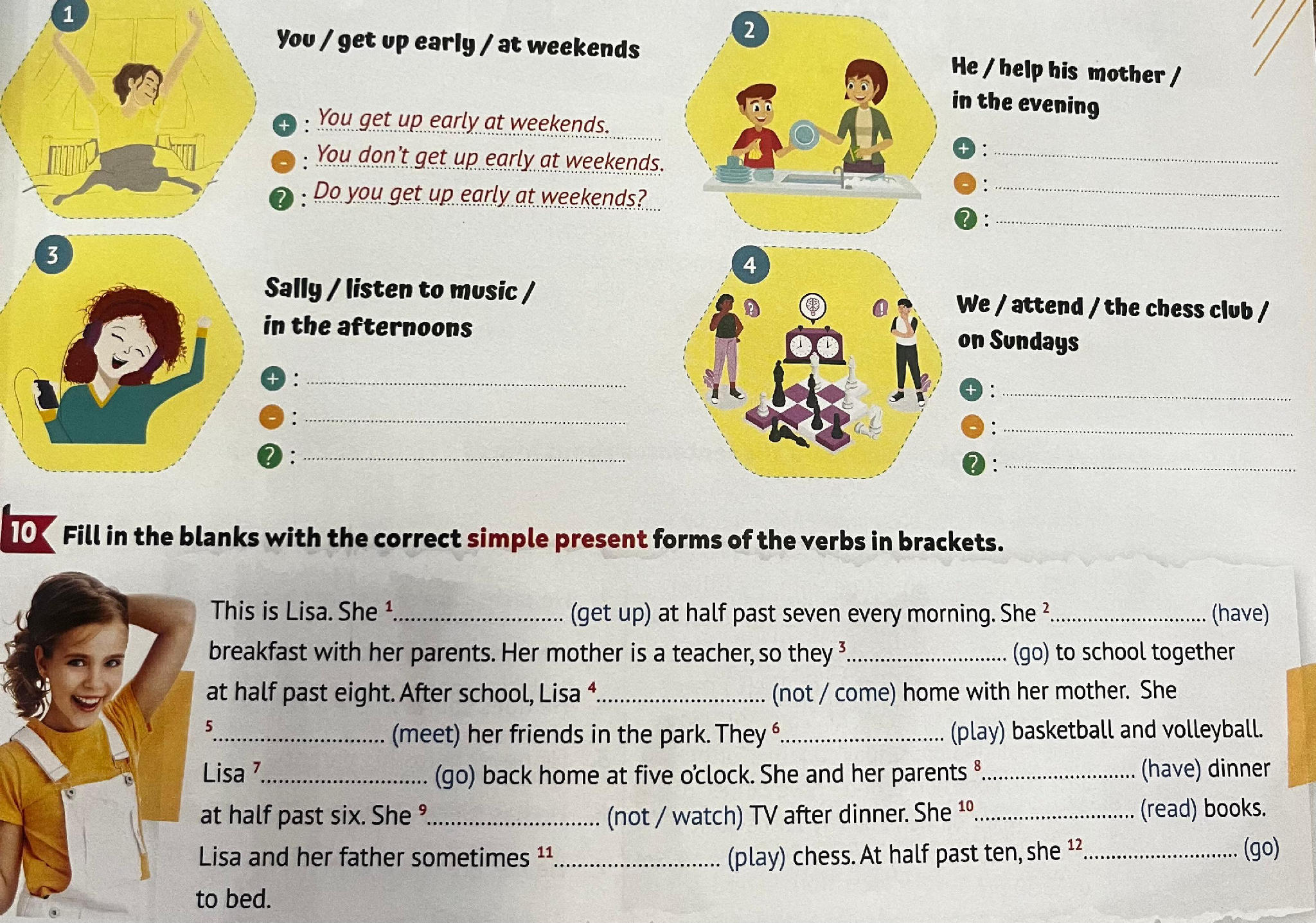 Fill in the blanks with the correct simple | StudyX