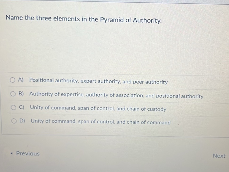Name the three elements in the Pyramid of | StudyX