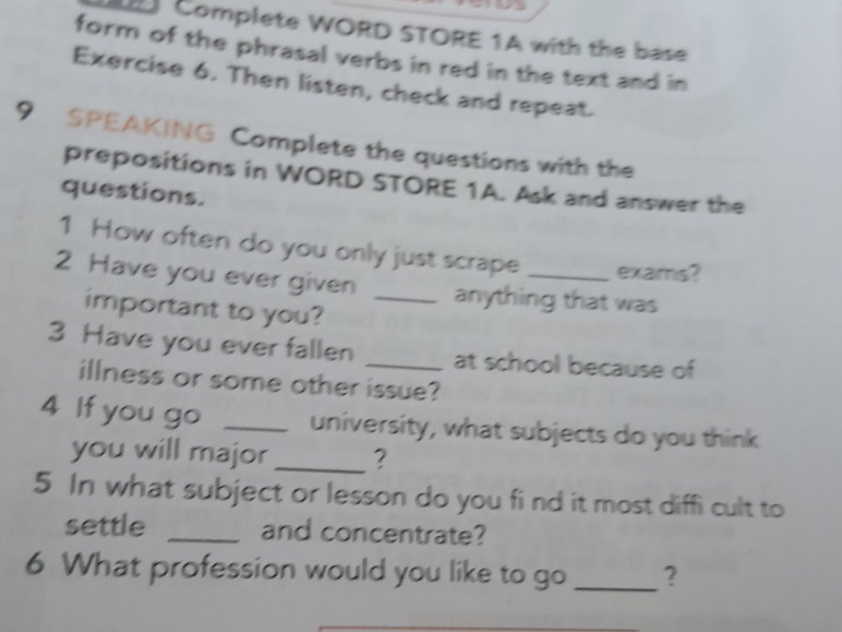 Complete the questions with the prepositions | StudyX