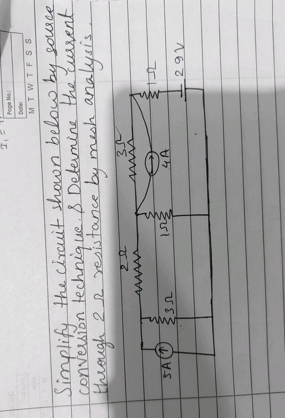 Simplify the circuit shown below by source | StudyX