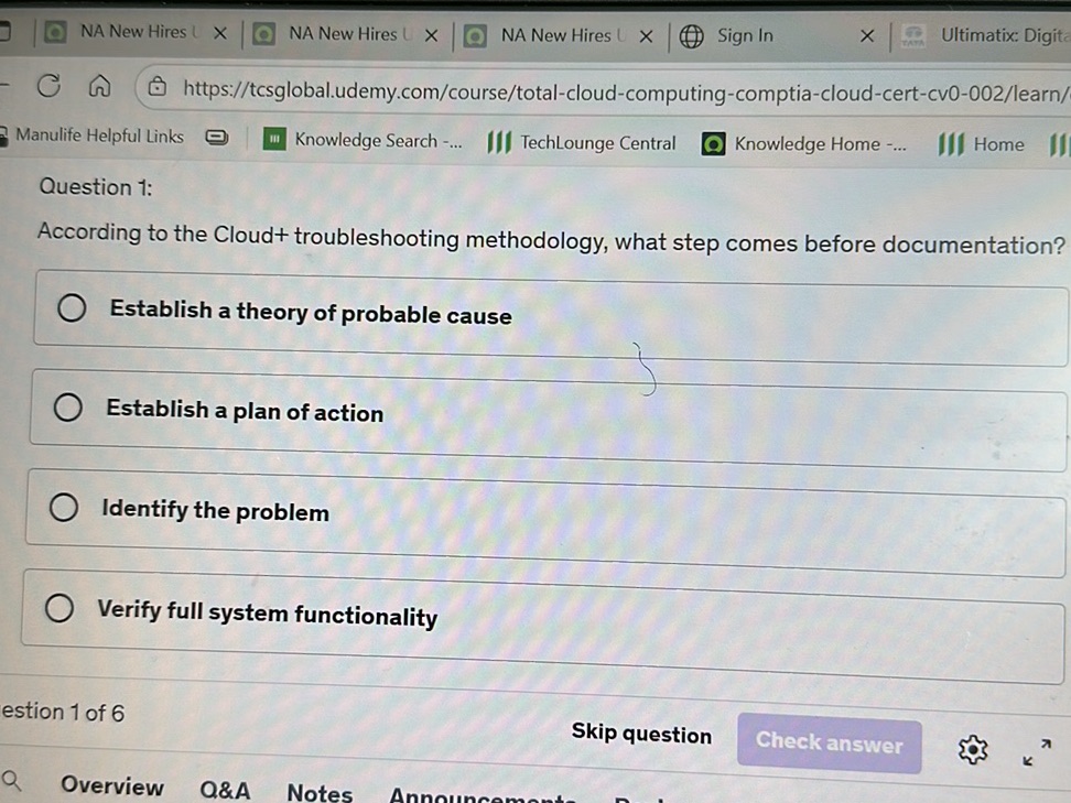 Question 1: According to the Cloud+ | StudyX