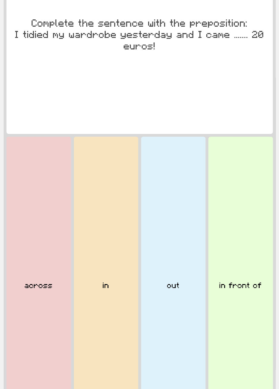 Complete the sentence with the preposition: | StudyX