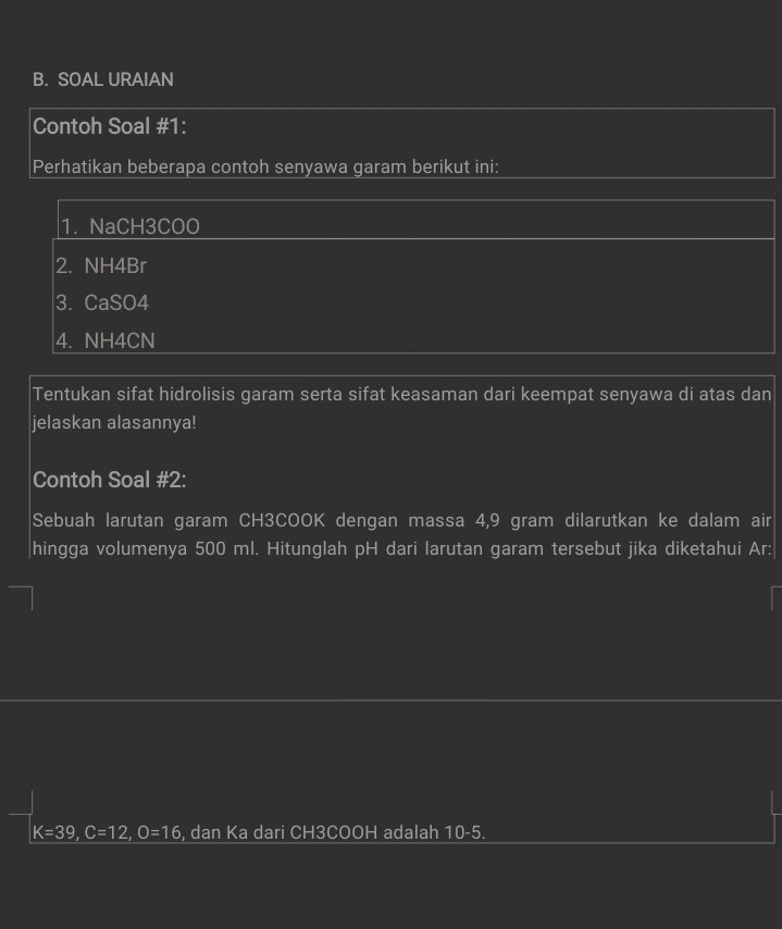 Contoh Soal #1: Perhatikan beberapa contoh | StudyX