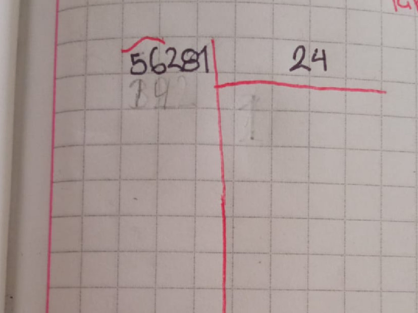56281 divided by 24 Solve the long division StudyX