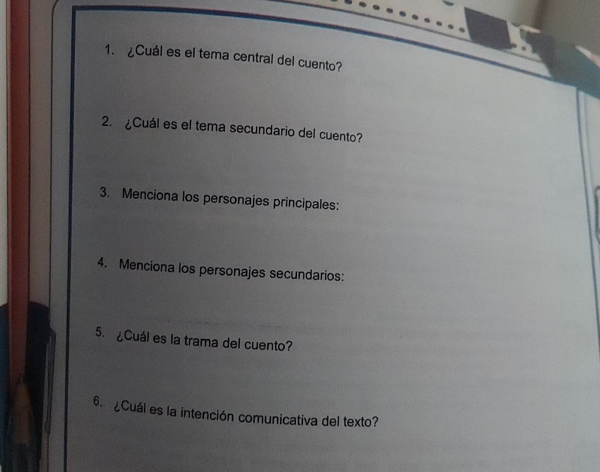 1. ¿Cuál es el tema central del cuento? 2. | StudyX