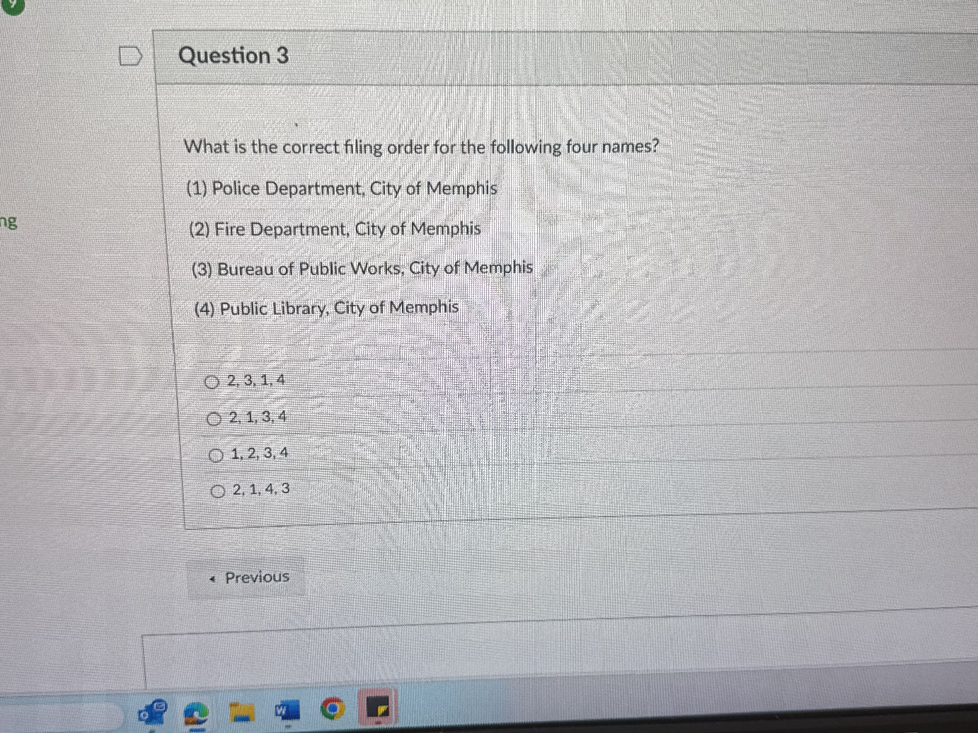 What is the correct filing order for the | StudyX