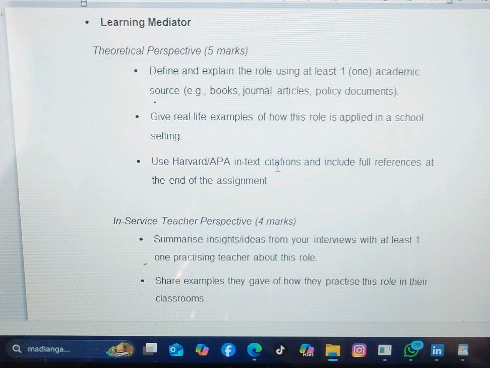 Learning Mediator Theoretical Perspective | StudyX