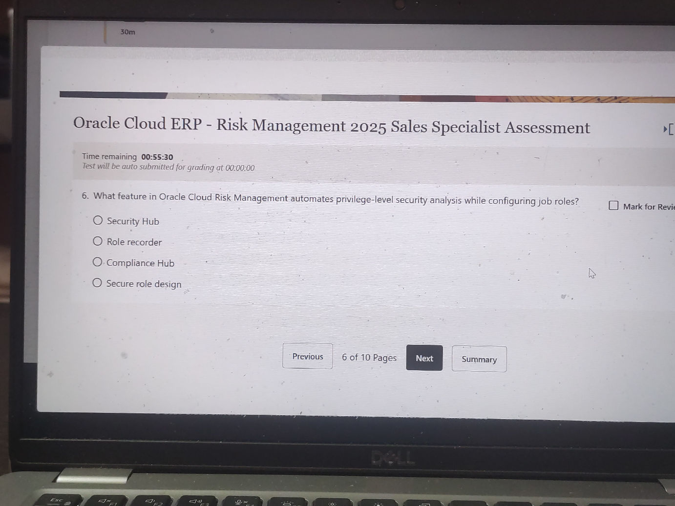 What feature in Oracle Cloud Risk Management | StudyX