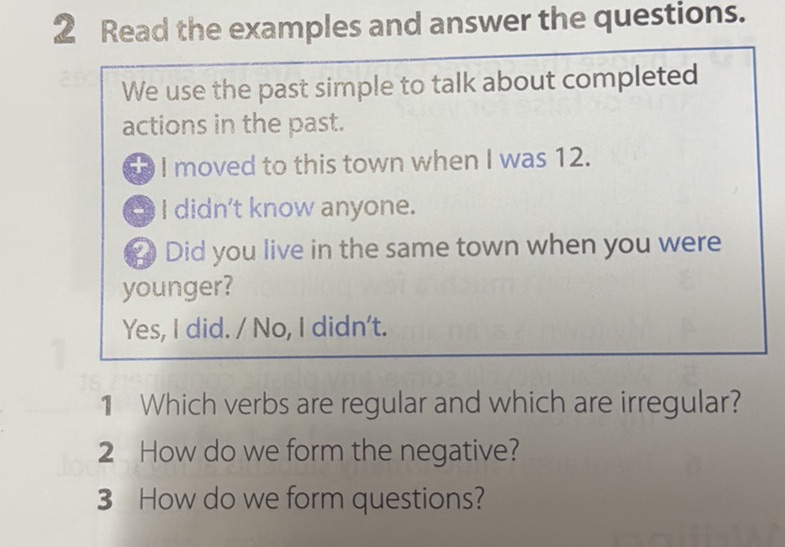 Read the examples and answer the questions. | StudyX