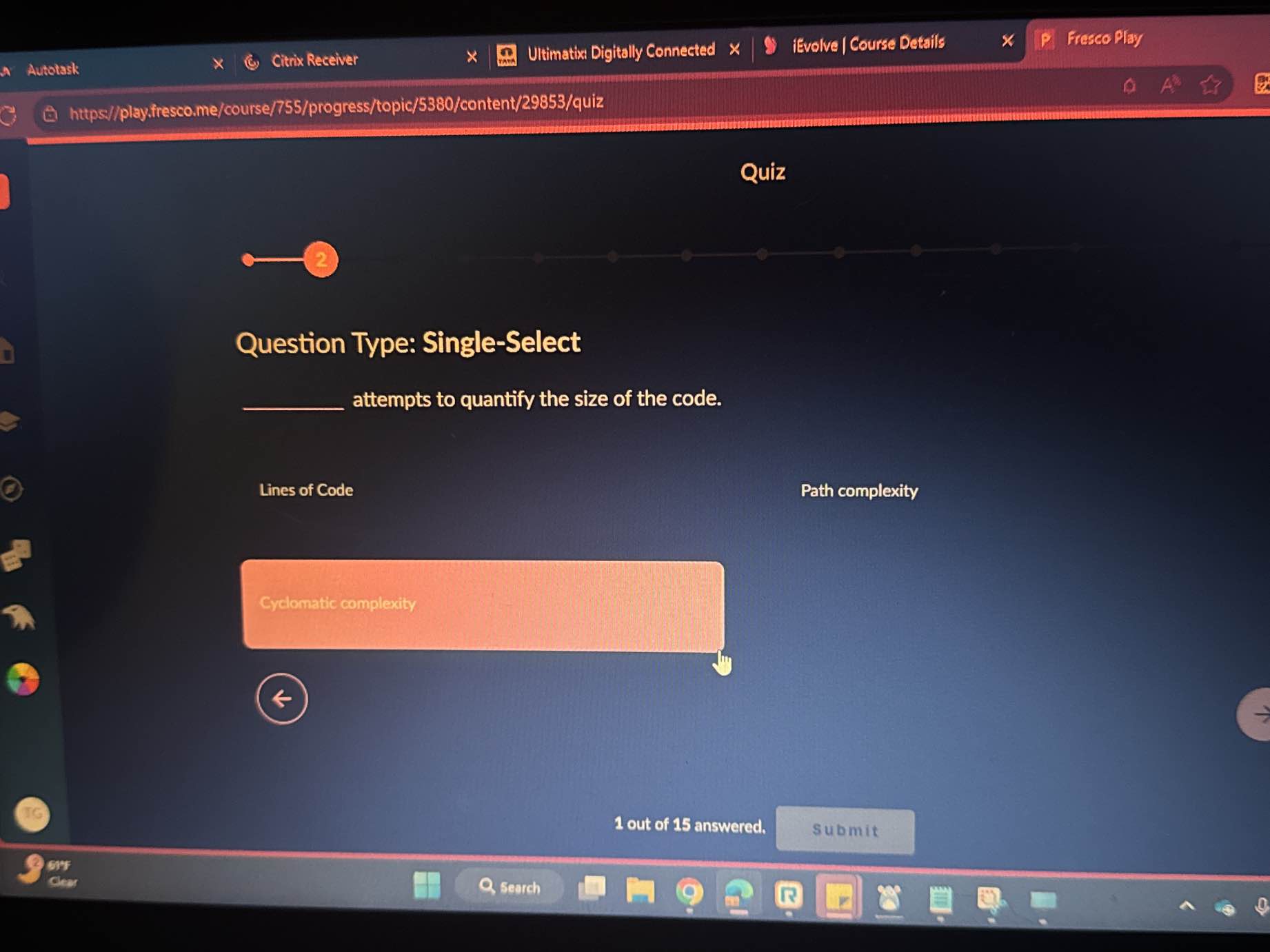 Quantify Codes attempts to quantify the size of the code. | StudyX