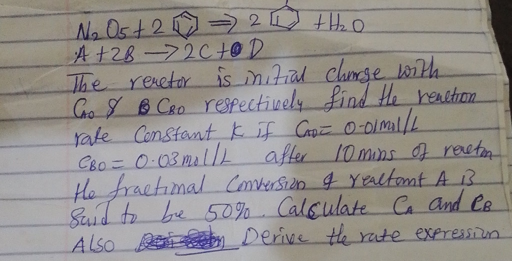 N₂O₅ + 2$ $ $ $ 2$ $ + H₂O A + 2B $ $ 2C + | StudyX