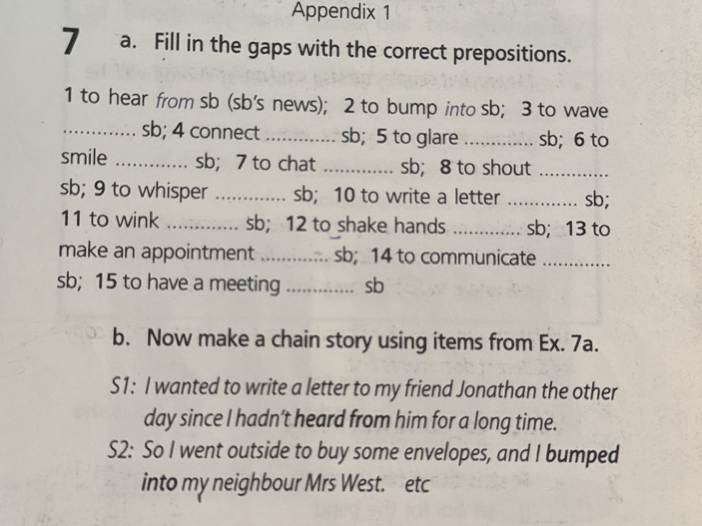 7 a. Fill in the gaps with the correct | StudyX