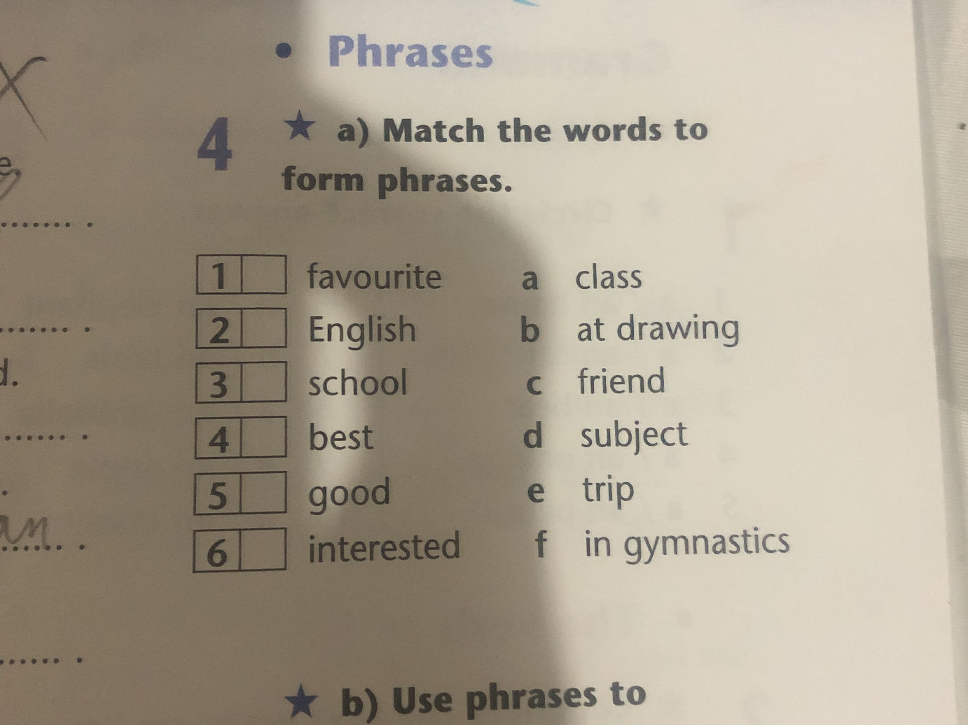 a) Match the words to form phrases. 1 | StudyX