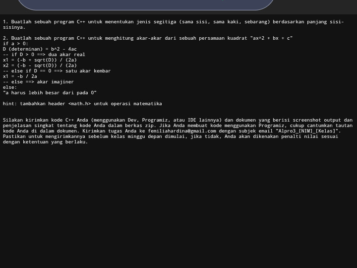 Buatlah sebuah program C++ untuk menentukan | StudyX