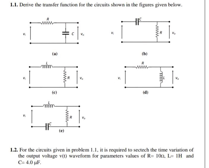 Deriving Transfer Function 1. 1. Derive the transfer function for the | StudyX