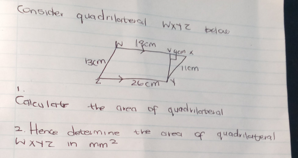 Consider quadrilateral Wxyz below [Diagram | StudyX