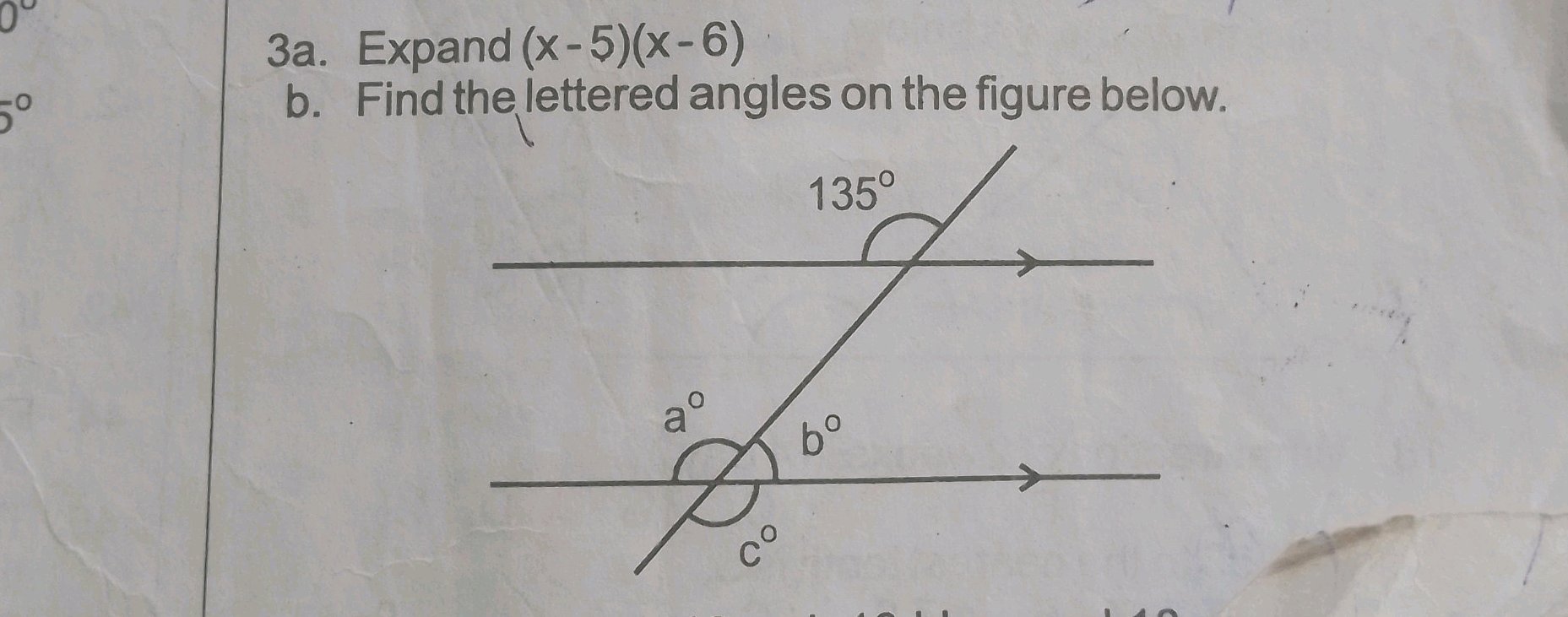 3a. Expand (x-5)(x-6) b. Find the lettered | StudyX