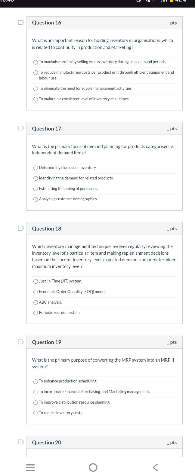 Question 16 What is an important reason for | StudyX
