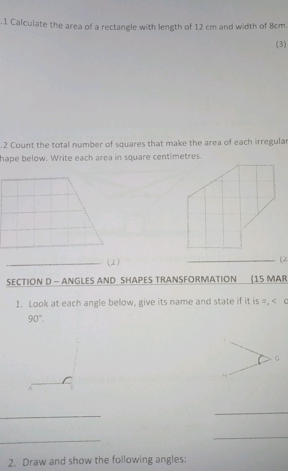 1.1 Calculate the area of a rectangle with | StudyX