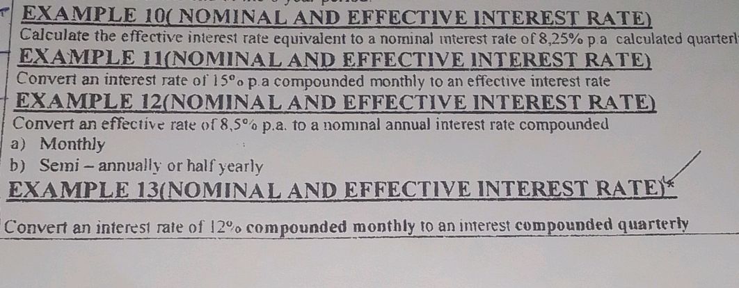 EXAMPLE 10( NOMINAL AND EFFECTIVE INTEREST | StudyX
