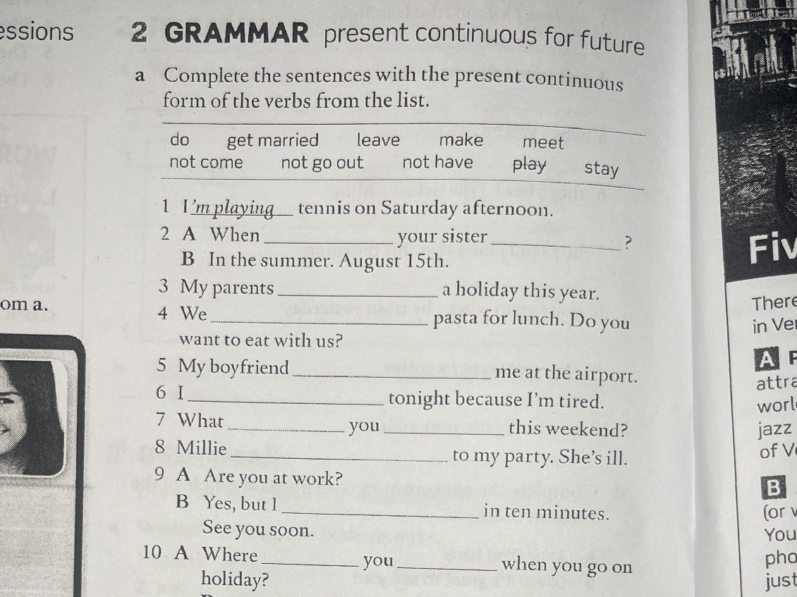 Complete the sentences with the present | StudyX