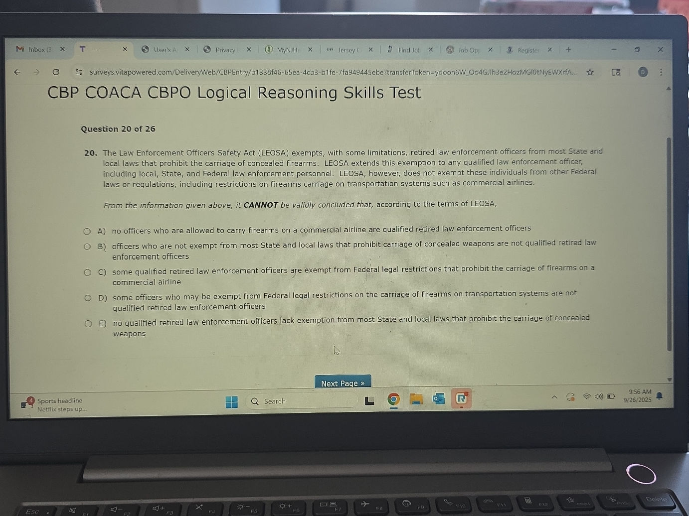 20. The Law Enforcement Officers Safety Act | StudyX