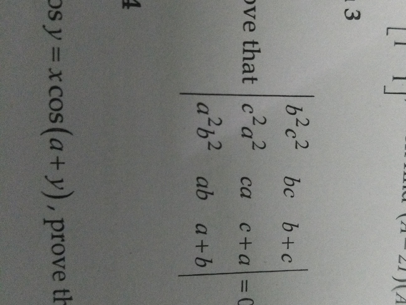 Prove that $ b^2c^2 bc b+c c^2a^2 | StudyX