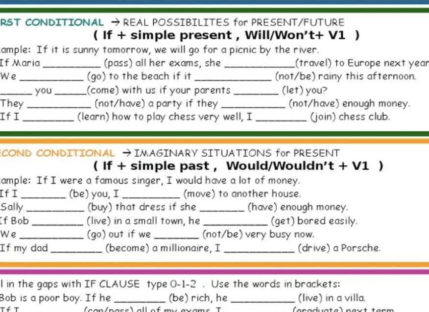 FIRST CONDITIONAL → REAL POSSIBILITES for | StudyX
