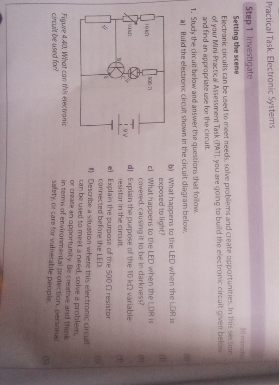 Study the circuit below and answer the | StudyX