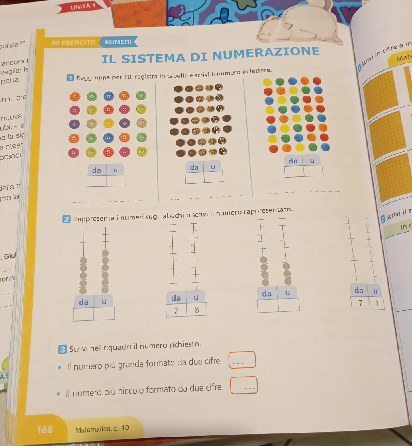 raggruppa per 10 e registra in tabella
