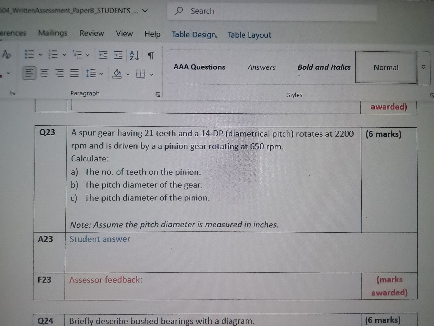 Briefly describe bushed bearings with a | StudyX