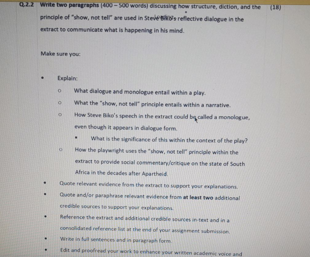 Write two paragraphs (400-500 words) | StudyX