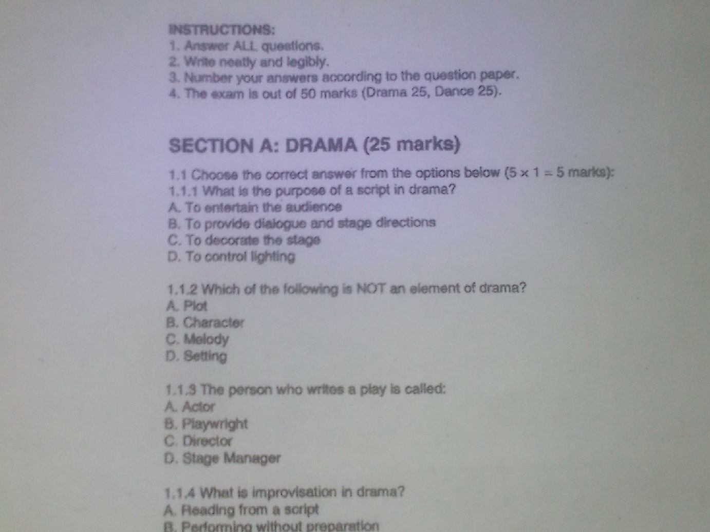 1. 1 Choose the correct answer from the | StudyX